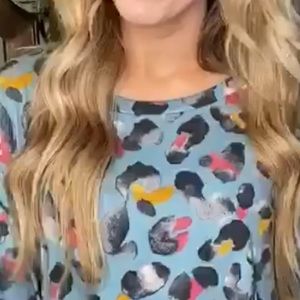 Multi Colored Animal Print Shirt Size Small